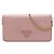 Borsa a tracolla Prada Saffiano Lux Monochrome Wallet on Chain Rosa