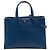 Borsa Tote Satchel Prada Saffiano Soft a tre tasche, blu