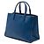 Borsa Tote Satchel Prada Saffiano Soft a tre tasche, blu - vista 2