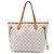 Borsa Tote Louis Vuitton Damier Azur Neverfull MM bianca Bianco