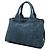 Borsa tote satchel Prada Denim Canapa Logo blu - vista 2