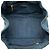 Borsa tote satchel Prada Denim Canapa Logo blu - vista 4