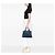 Borsa tote satchel Prada Denim Canapa Logo blu - vista 6