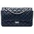 Borsa a tracolla Chanel Reissue 2.55 Double Flap 226 in pelle di vitello matelassé blu