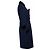 Thierry mugler, blaues Kleid mit Samtkragen Schwarz - Ansicht 3