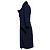 Thierry mugler, blaues Kleid mit Samtkragen Schwarz - Ansicht 4