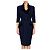 Thierry mugler, blaues Kleid mit Samtkragen Schwarz - Ansicht 5