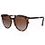 Chanel, Braune runde Schildpatt-Sonnenbrille mit Perle