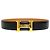 Hermès HERMES Vintage Constance Leather Belt Black Beige