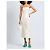 Autre Marque 8 By Yoox cremefarbenes Seiden-Midi-Kleid Roh - Ansicht 4