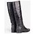 Prada Reitstiefel mit spitzer Zehe aus den 2000ern Schwarz - Ansicht 2