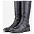 Miu Miu AW01 ‘Peco’ Biker Riding Combat Boots Schwarz