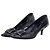 Prada 2000s Kitten Heels Loafer Pumps mit quadratischer Kappe und Schnalle Schwarz