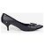 Prada 2000s Square Toe Buckle Loafer Pump Kitten Heels Black - view 4