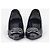 Prada 2000s Square Toe Buckle Loafer Pump Kitten Heels Black - view 5