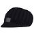 Autre Marque Dior Homme Leather Logo Patch Visor Knit Beanie Black