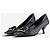 Prada 2000s Square-Toe Large Buckle Kitten-Heel Pumps Black
