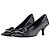 Prada Kitten-Heel Pumps aus den 2000ern mit quadratischer Kappe und großer Schnalle Schwarz