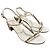 Chanel Sandalen weißes Leder Perlen CC-Logo