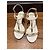 Chanel Sandalen weißes Leder Perlen CC-Logo - Ansicht 12