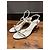 Chanel Sandalen weißes Leder Perlen CC-Logo - Ansicht 2
