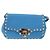 Valentino Garavani Rockstud Flip Lock Compartment Leather Small Azul
