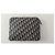 Pouch Christian Dior Oblique in tela jacquard Beige Blu scuro - vista 5