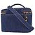 Chanel Vintage Vanity Case Printed Denim Medium Blau - Ansicht 2