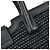 Autre Marque Saint Laurent Monogram Cabas Downtown Raffia and Leather Baby Negro - vista 6