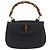 Gucci Vintage Convertible Bamboo Top Handle Leather Small Nero