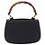 Gucci Vintage Convertible Bamboo Top Handle Leather Small Nero - vista 2