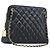 Chanel Schultertasche aus gestepptem Leder Schwarz - Ansicht 3