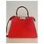Borsa Fendi Peekaboo in pelle grana grossa Corallo - vista 3