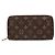 Cartera larga Zippy Monogram Louis Vuitton marrón Castaño