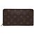 Brown Louis Vuitton Monogram Porte Monnaie Zippy Long Wallet