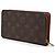 Brown Louis Vuitton Monogram Porte Monnaie Zippy Long Wallet - view 2
