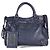 Borsa Velo Balenciaga Bleu Obscur Agneau Silver Hardware Blu - vista 8