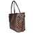 Louis Vuitton Damier Ebene Canvas Neverfull MM Marrom - vista 3