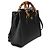 Borsa Tote Diana Medium in pelle di vitello Dollar testurizzata nera con Web Gucci Nero - vista 4
