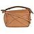 Mini borsa Puzzle Loewe in vitello grana Tan Marrone - vista 2