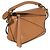Mini borsa Puzzle Loewe in vitello grana Tan Marrone - vista 4