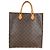 Louis Vuitton Vintage Monogram Canvas Sac Plat Tote Braun