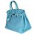 Hermès Turquoise Togo Swift Ghillies Birkin 35 PHW Blu - vista 3