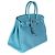 Hermès Turquoise Togo Swift Ghillies Birkin 35 PHW Blu - vista 4