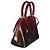Louis Vuitton Burgundy Patent Monogram Ombré Alma BB Nero - vista 4