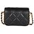 Gabrielle Chanel Mini Clutch aus schwarzem gestepptem Lammleder mit CC-Kette - Ansicht 2
