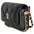 Gabrielle Chanel Mini Clutch aus schwarzem gestepptem Lammleder mit CC-Kette - Ansicht 3
