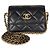 Gabrielle Chanel Mini Clutch aus schwarzem gestepptem Lammleder mit CC-Kette - Ansicht 8