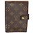 Funda de agenda Small Ring en lona Monogram Louis Vuitton Castaño