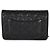 Chanel Black Quilted Caviar Classic Wallet On Chain Negro - vista 2
